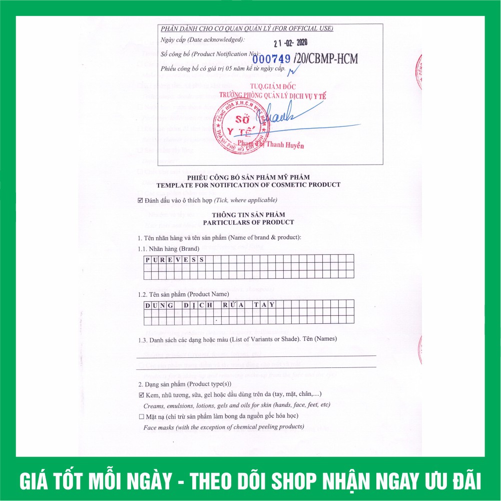 Xịt rửa tay sát khuẩn Purvess dung tích 50 ml loại bỏ 99% vi khuẩn an toàn cho da - Shop 5399