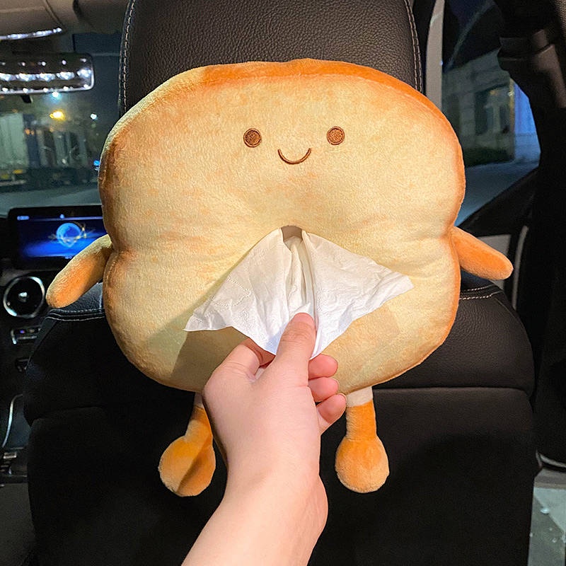 Hộp đựng khăn giấy gắn tấm che nắng xe hơi họa tiết hoạt hình xinh xắn đa năng