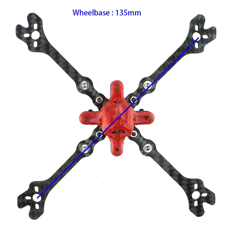 High Quality Keel135 Carbon Fiber Kit for FPV Racing Drone Kit 3Inch Blades Black