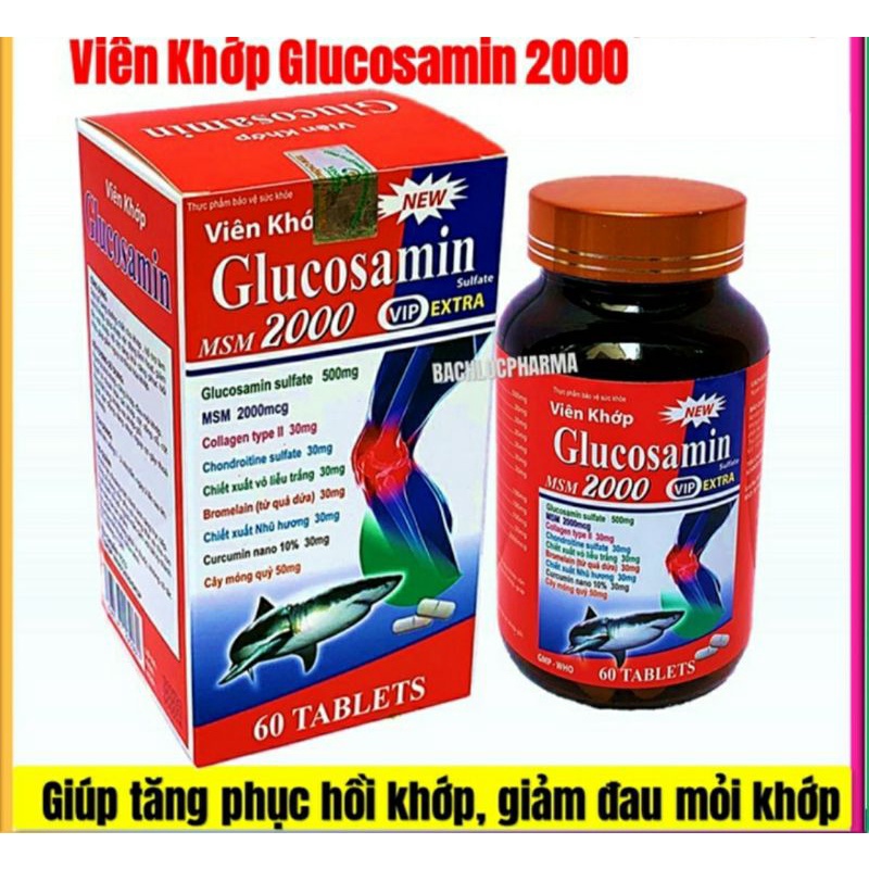 Viên  khớp Glucosamine Extract 2000mg hộp 60 viên
