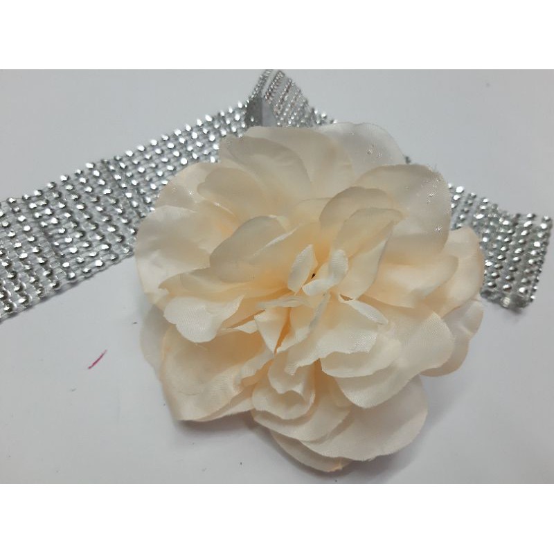 hoa vải đầu bông kích thước 11cm