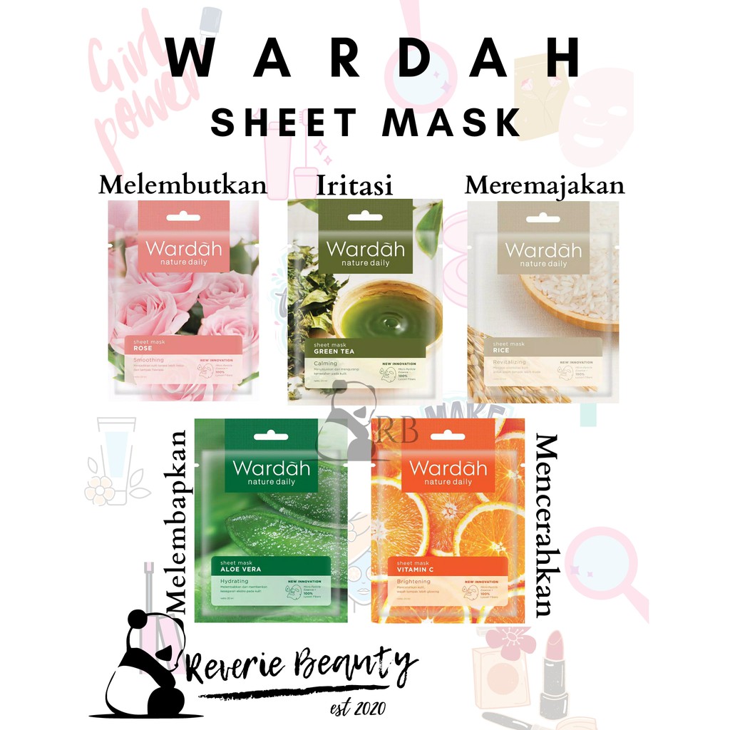 Wardah Mặt Nạ Giấy / Mặt Nạ Giấy Wardah Tự Nhiên Hàng Ngày