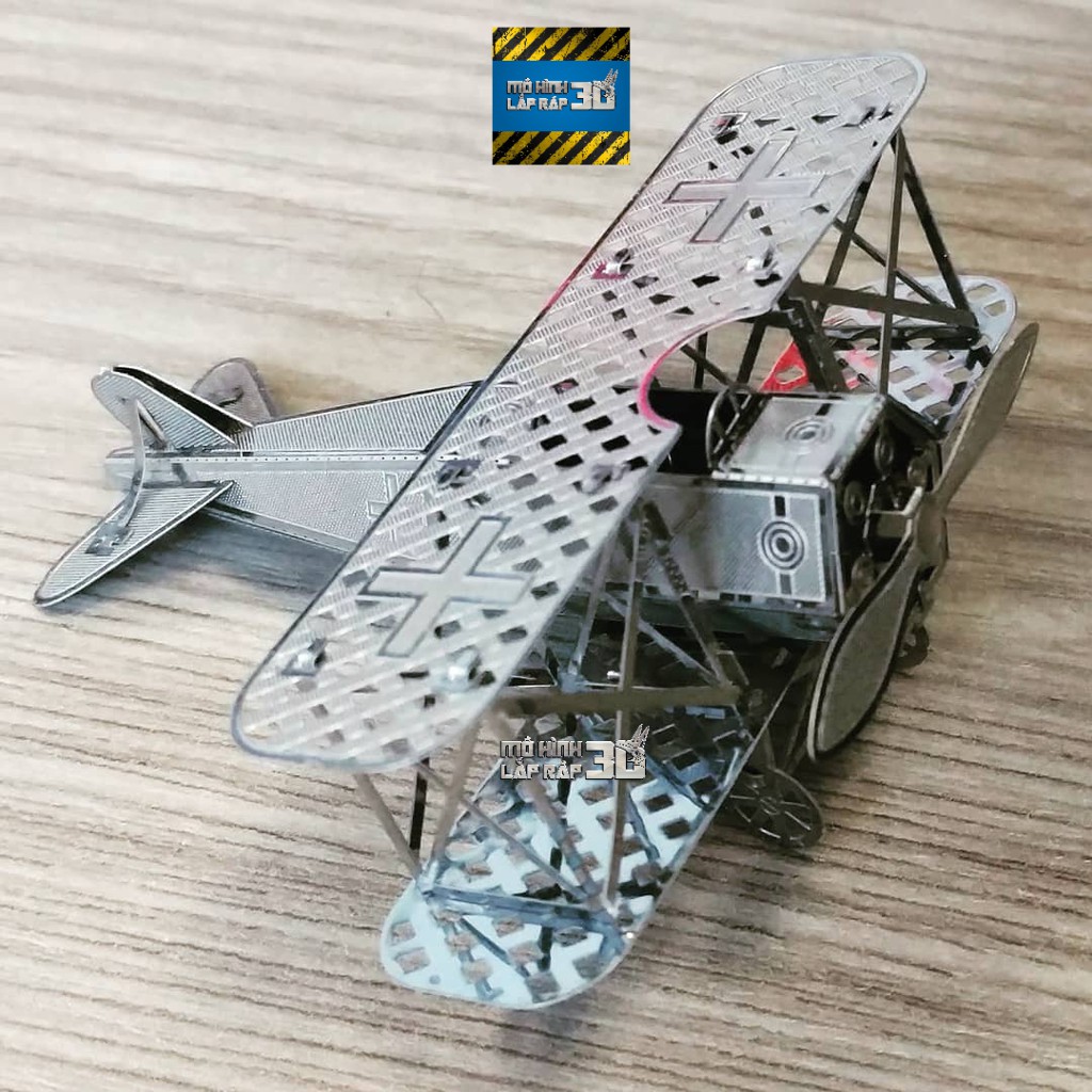 Mô hình 3D kim loại lắp ráp máy bay tiêm kích FOKKER D-VII [Chưa lắp]