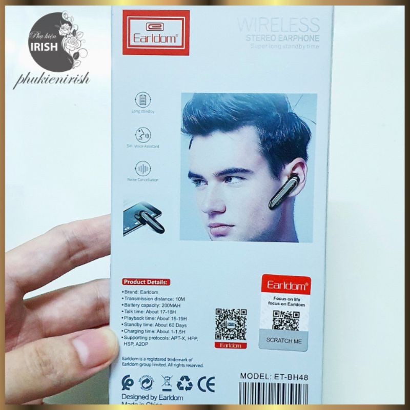 Tai nghe 1 tai bluetooth Earldom BH48 💥HÀNG CHÍNH HÃNG💥  💫 ẢNH THẬT 💫