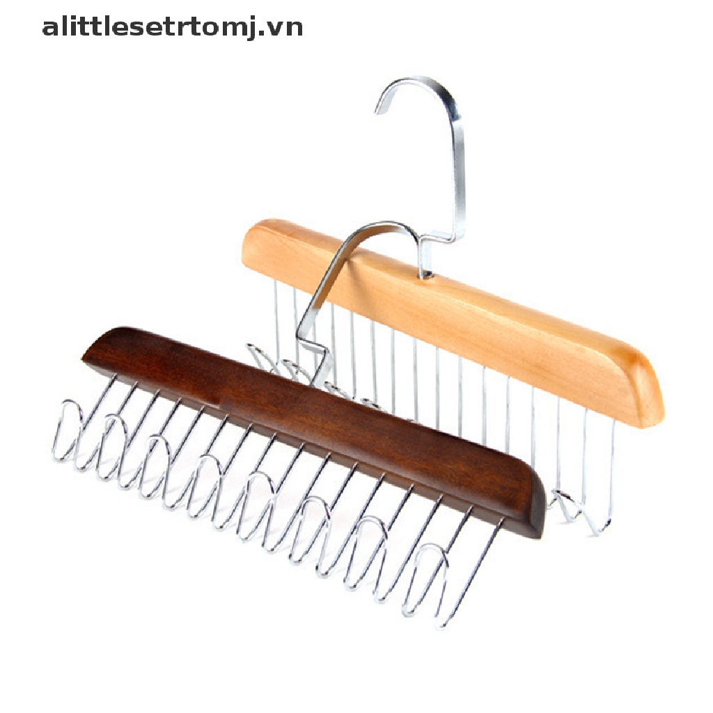 Móc gỗ treo cà vạt thắt lưng đa năng loại 12 24
