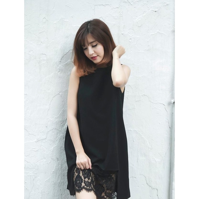 váy yếm phối ren