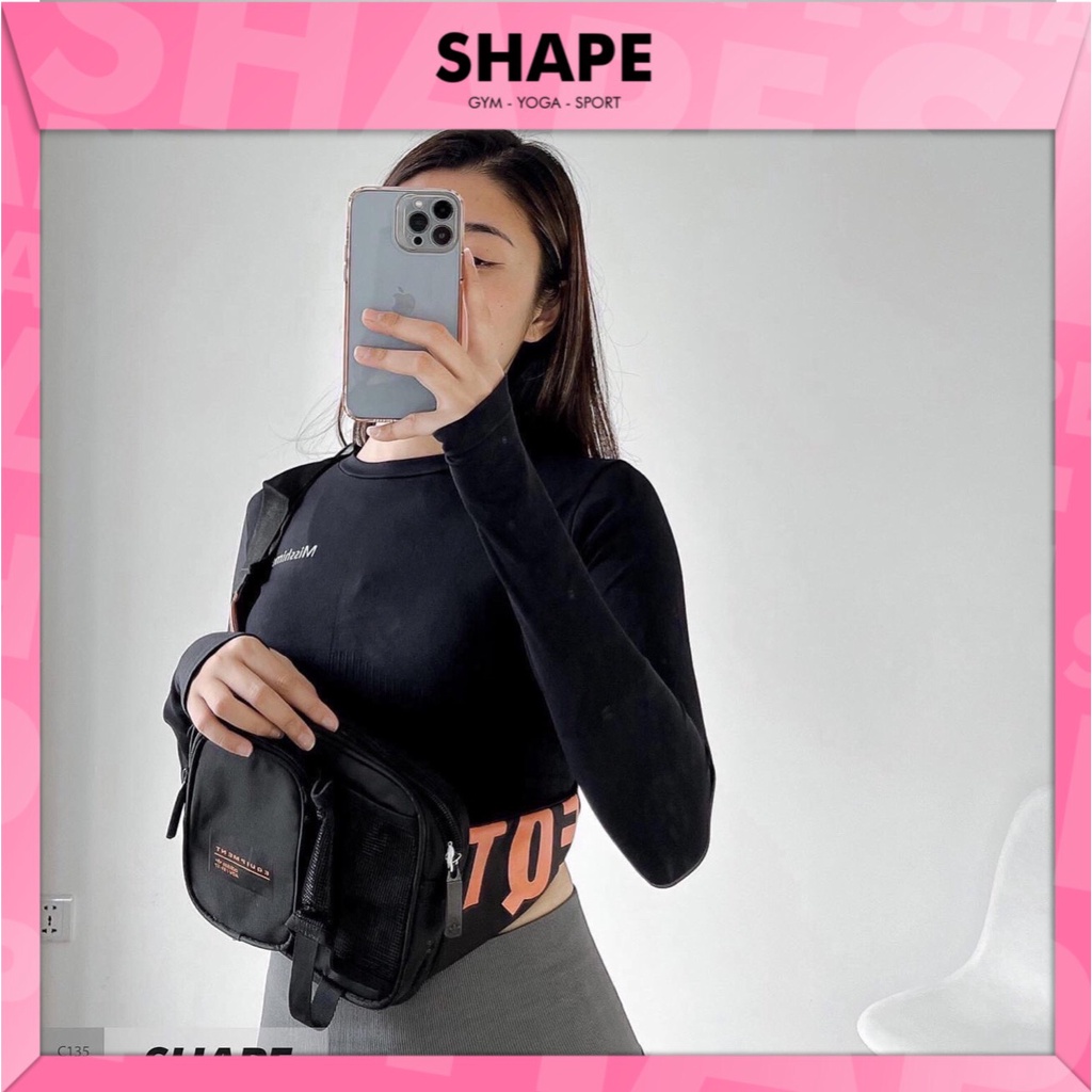 Áo croptop tập gym yoga Misshine dài tay trơn [C135]