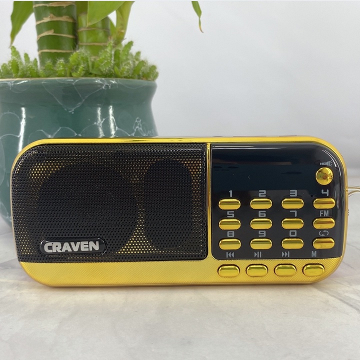 Máy nghe pháp, Loa Craven CR 836/ 836S / 853 có khe cắm thẻ nhớ, USB, ĐÀI FM, kinh phật , học tiếngAnh, BH: 6 tháng