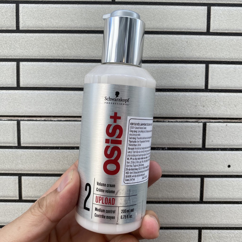 [#schwarzkopf_chính_hãng] Gel tạo phồng tóc Osis+ 2 Upload Schwarzkopf 200ml