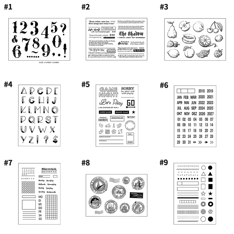 Con Dấu Silicone Trong Suốt Đa Dạng Họa Tiết Chữ Cái Độc Đáo