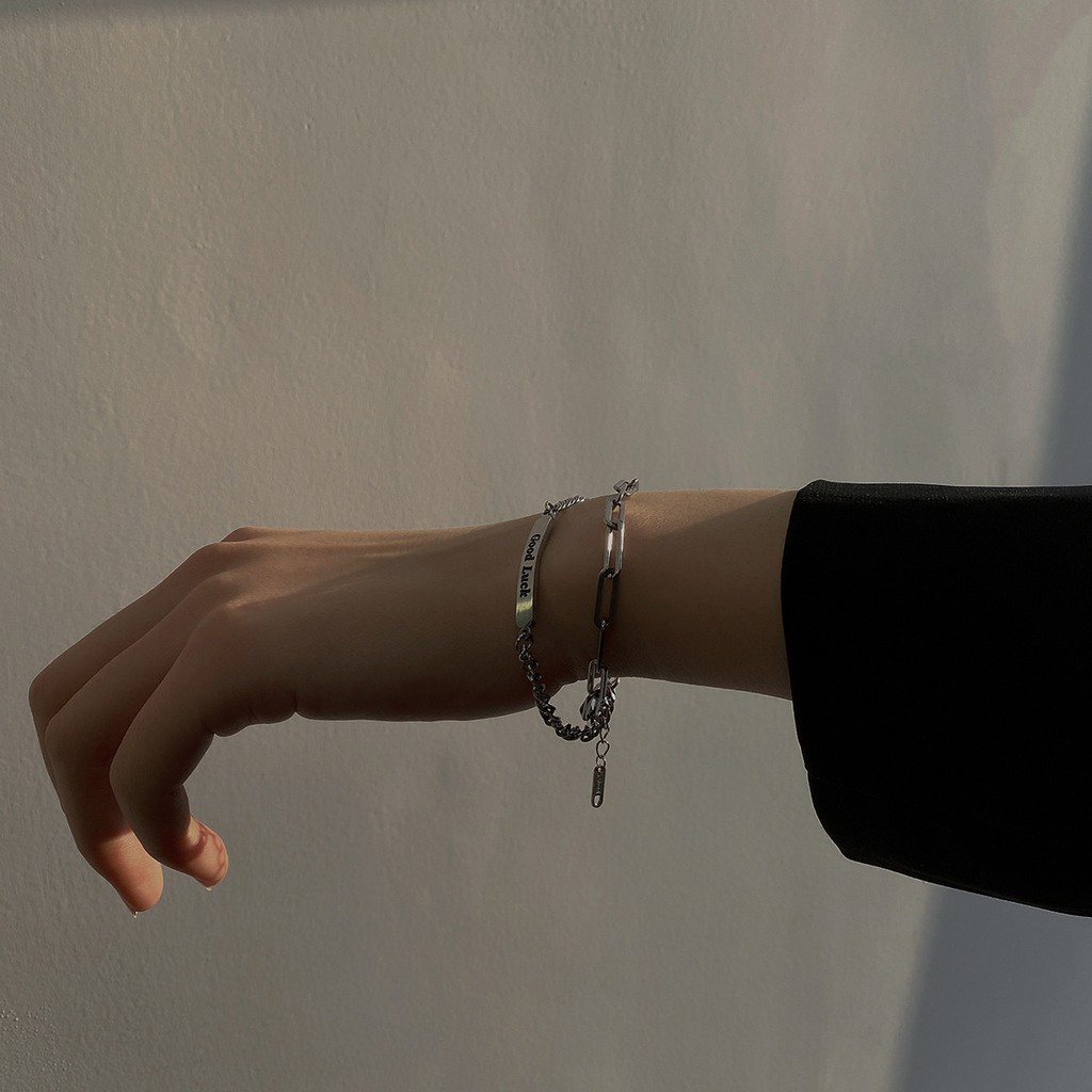 Vòng Tay Titan Hai Lớp Không Phai Phong Cách Hàn Quốc C131