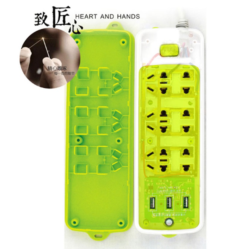 Ổ cắm điện đa năng  6 ổ cắm và 3 ổ USB sạc nhanh