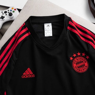[Hỏa Tốc-BDH011]Bộ thể thao bóng đá nam BAYERN chất thun thoáng mát phối màu đỏ đen nổi bật