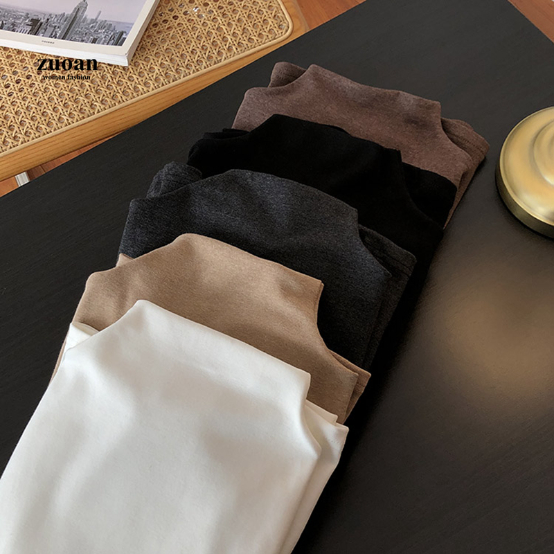 SUXI Áo sweater dài tay màu trơn thời trang mùa thu cho nữ