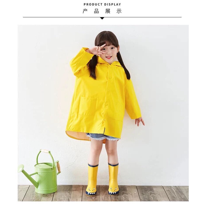 Áo Mưa Trẻ Em Hình Khủng Long bé trai gái từ 3 đến 10 tuổi đủ size - Áo Mưa Khủng Long - Áo Mưa Cho Bé