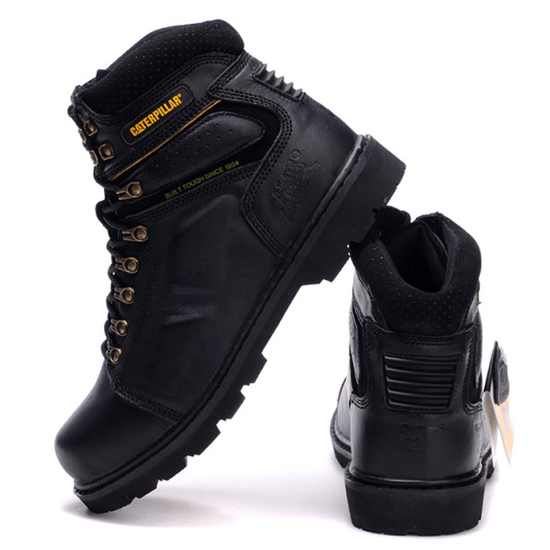 Caterpillar Safty Shoes Steel Toe Men's Work Boots Outdoor Hiking Boots Genuine Leather