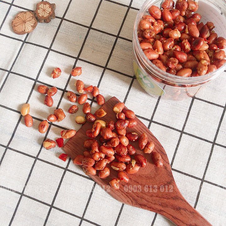 Lạc Rang tỏi ớt  ♥️FREESHIP ♥️ Đậu phộng rang tỏi ớt cay giòn thơm ngon, hàng loại 1 đảm bảo ATTP
