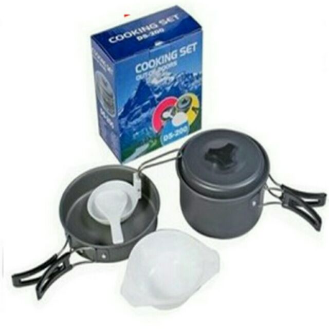 Bộ nồi đồ nấu ăn dã ngoại 1-2 người DS200