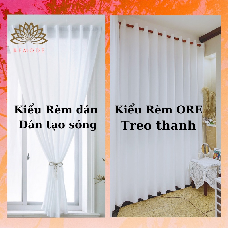 Rèm cửa sổ nhỏ, rèm voan trắng, dán tường, dán cửa, ORE treo thanh, trang trí phòng ngủ phòng khách REMODE STORE