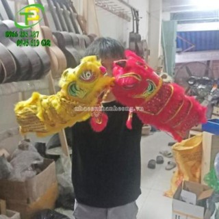 Đầu lân nhỏ trang trí (xỏ tay) | Thiết bị Đoàn Đội,đầu lân phong thủy,đầu lân trang trí