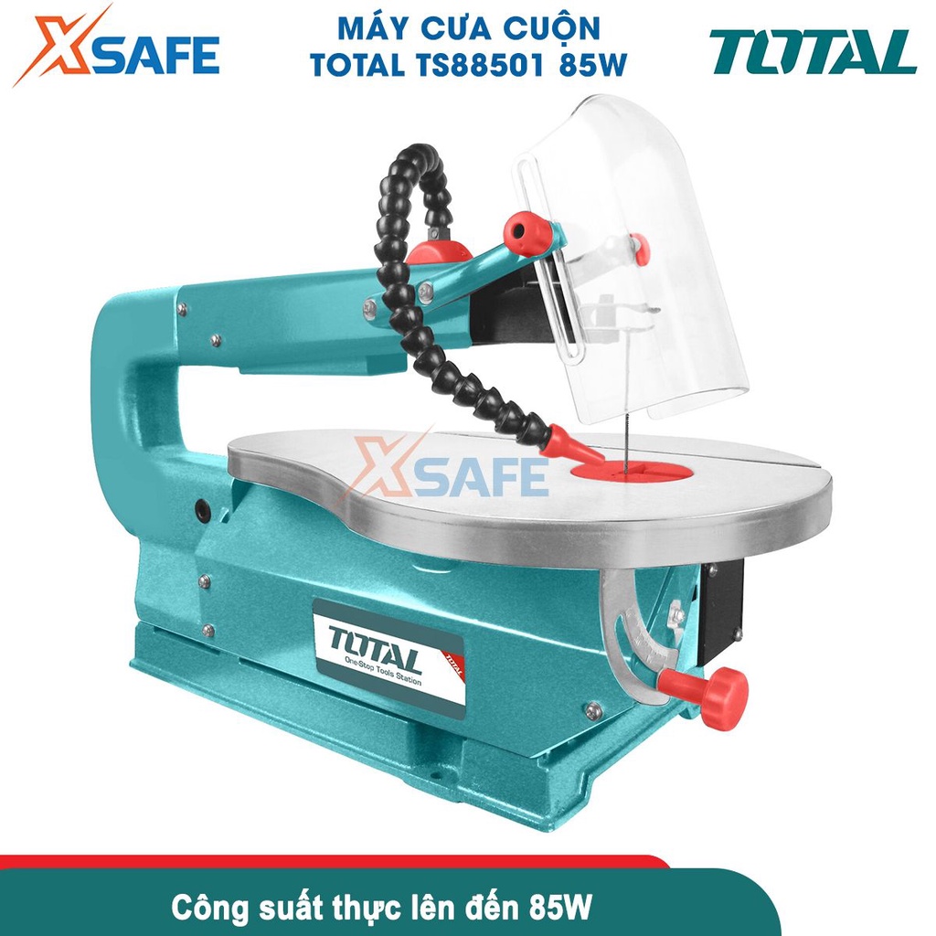 Máy cưa lọng bàn TOTAL TS88501 85W, máy cưa cuộn tốc độ không tải: 0-1450rpm, lưỡi cưa Tốc độ không tải: 0-1450rpm