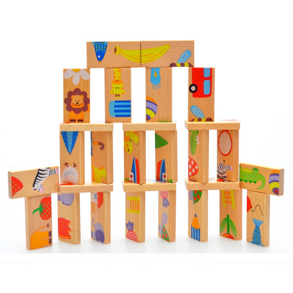 Bộ đồ chơi ghép gỗ cho bé 28 chi tiết