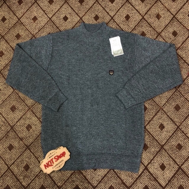 Áo Len Trơn Một Màu Nam Trung Niên, Người Già - Áo Len Tặng Bố