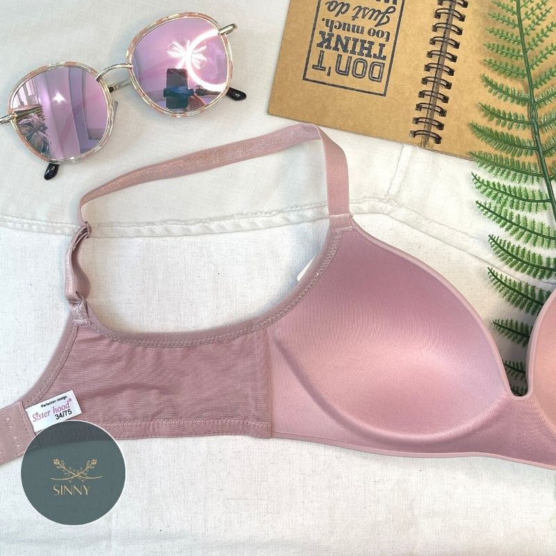 Áo lót nữ, ngực không gọng mút mỏng, chip chất su co dãn, nội y Thái Lan cao cấp, Sister hood 202, Sinny