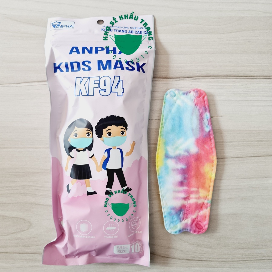 Túi 10 cái khẩu trang Kf94 kids Anpha