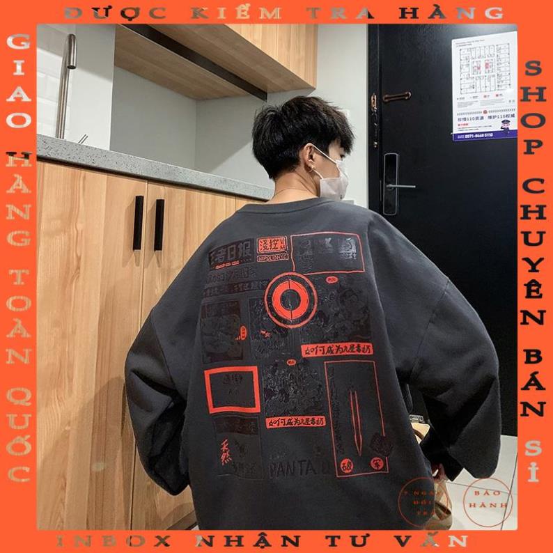 Áo sweater IFNICEFUTURE dáng rộng tay dài phong cách Ins thời trang cho cặp đôi nam và nữ