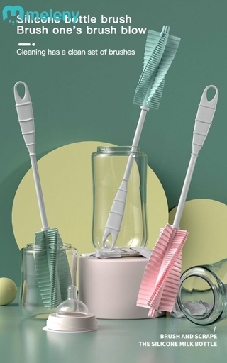 Cọ Rửa Ly Bằng Silicon Có Tay Cầm Dài Tiện Lợi