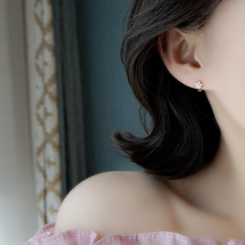 Khuyên Tai Hình Hoa Cúc Đơn Giản Phong Cách Nhật Bản JP5