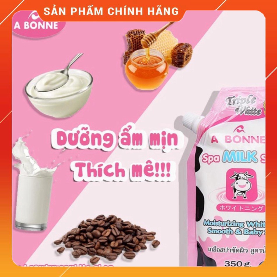 [Mã SKAMLTSM9 giảm 10% đơn 99K] Muối Tắm Sữa Bò Tẩy Tế Bào Chết A Bonne Spa Milk Salt Chính Hãng Thái Lan 350g