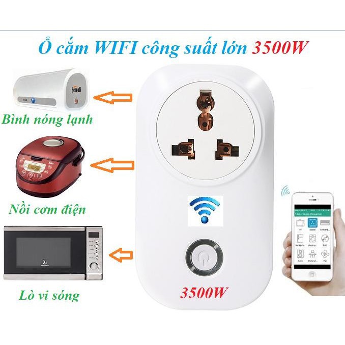 Ổ cắm WIFI công suất lớn 10A 2200W