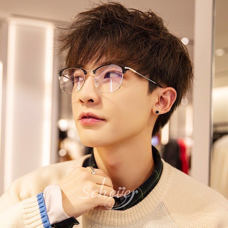 Mắt Kính Gọng Cận Form Vuông Kim Loại 556 Hot Trend Cá Tính - Hazo