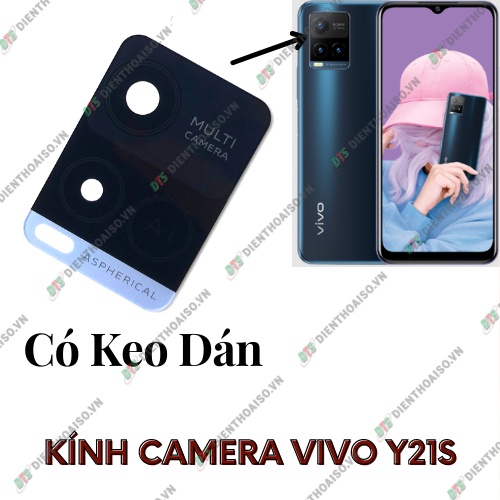 Mặt kính camera vivo y21s có sẵn keo