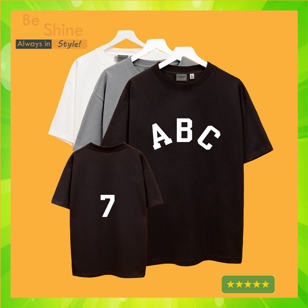 Áo thun unisex ABC , Áo Phông Basic Chất Vải Cotton Thời Trang Nam Nữ