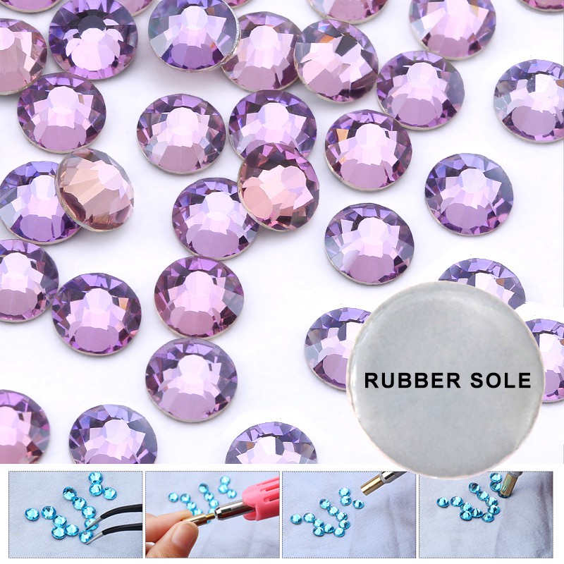 Hộp Đá Tím Hồng SS16 SS20 SS30 Dùng Trang Trí Móng Tay Nghệ Thuật