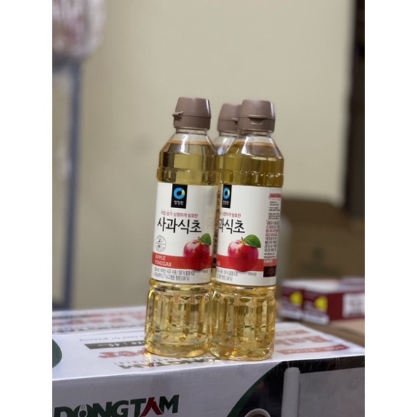 Giấm táo trộn salad, pha nước chấm, giảm cân… Giấm Táo Hàn Quốc 500ml