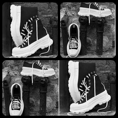 Giày Sneaker MCQueen Độn Đế Nâng Chiều Cao Dây Lụa Cao Cấp Full Box Full Bill