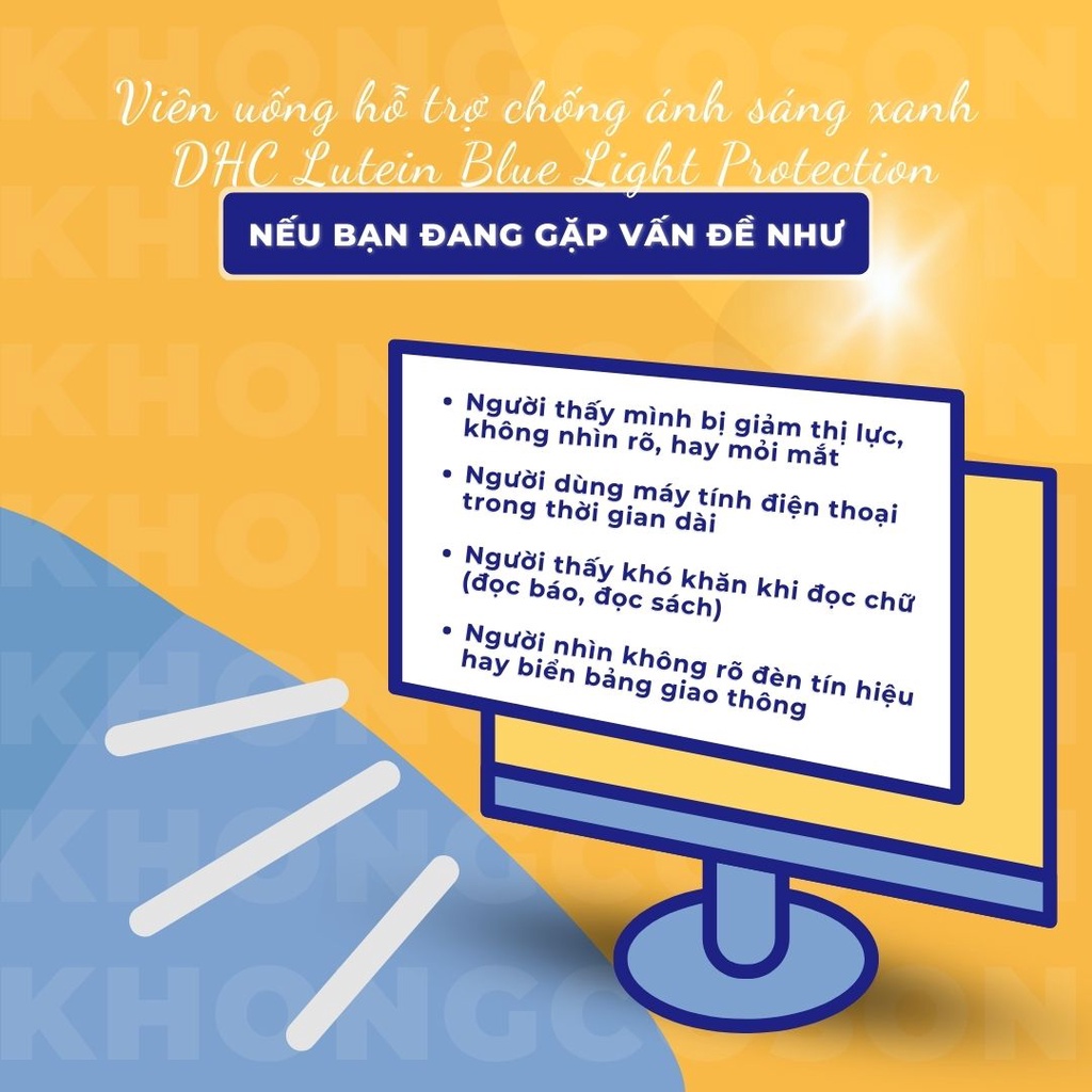 Viên Uống DHC Lutein Blue Light Protection Chống Ánh Sáng Xanh 30 Ngày 30 Viên - Khongcoson