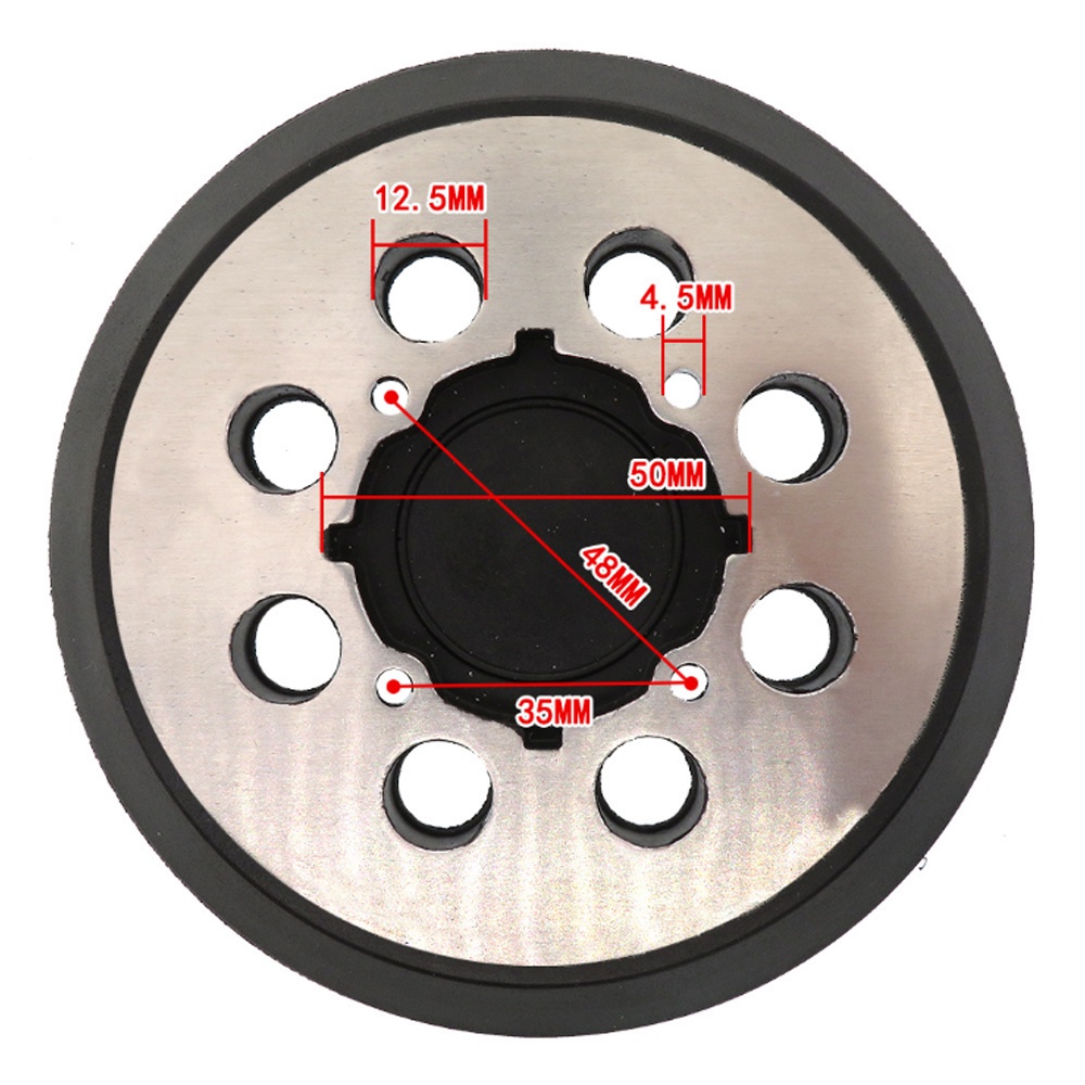 Đĩa chà nhám đánh bóng 5Inch 125MM 8 lỗ 4 bu lông chuyên dụng