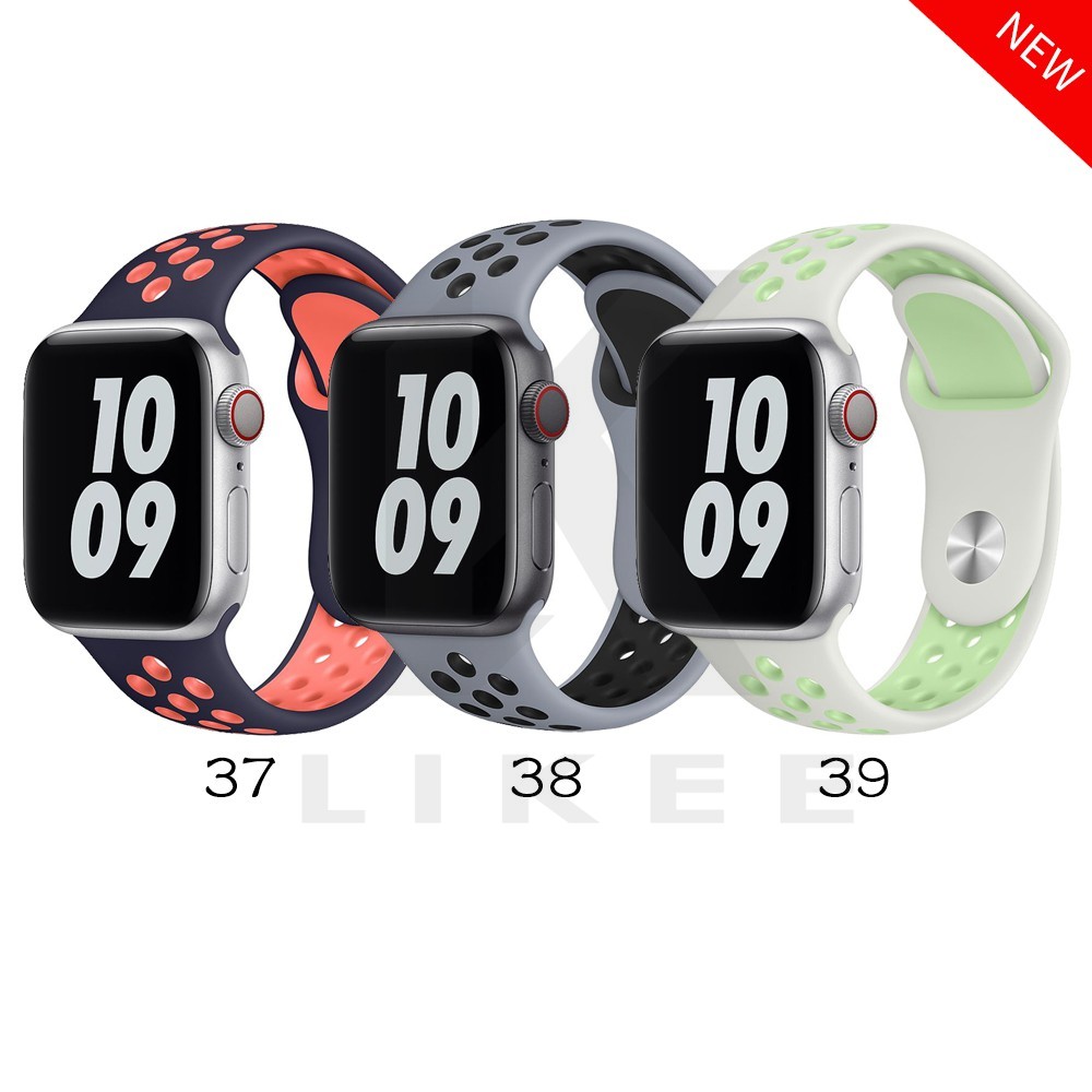 Dây đeo đồng hồ bằng silicon cho Apple Watch 6 SE 5/ 4 3/ 2/1 38mm/40mm/41mm 42mm/44mm/45mm T500 T55 T5 FT50 FT30 F20 F20 F18 W26