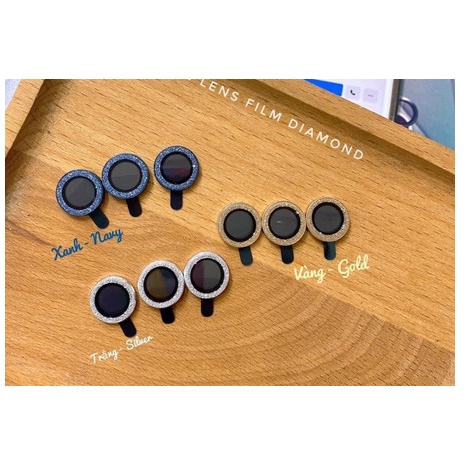 Bộ 3 dán kim cương bảo vệ mắt camera iPhone 11 Pro Max iPhone 12 Pro Max iPhone 13 Promax - Chính hãng Kuzoom