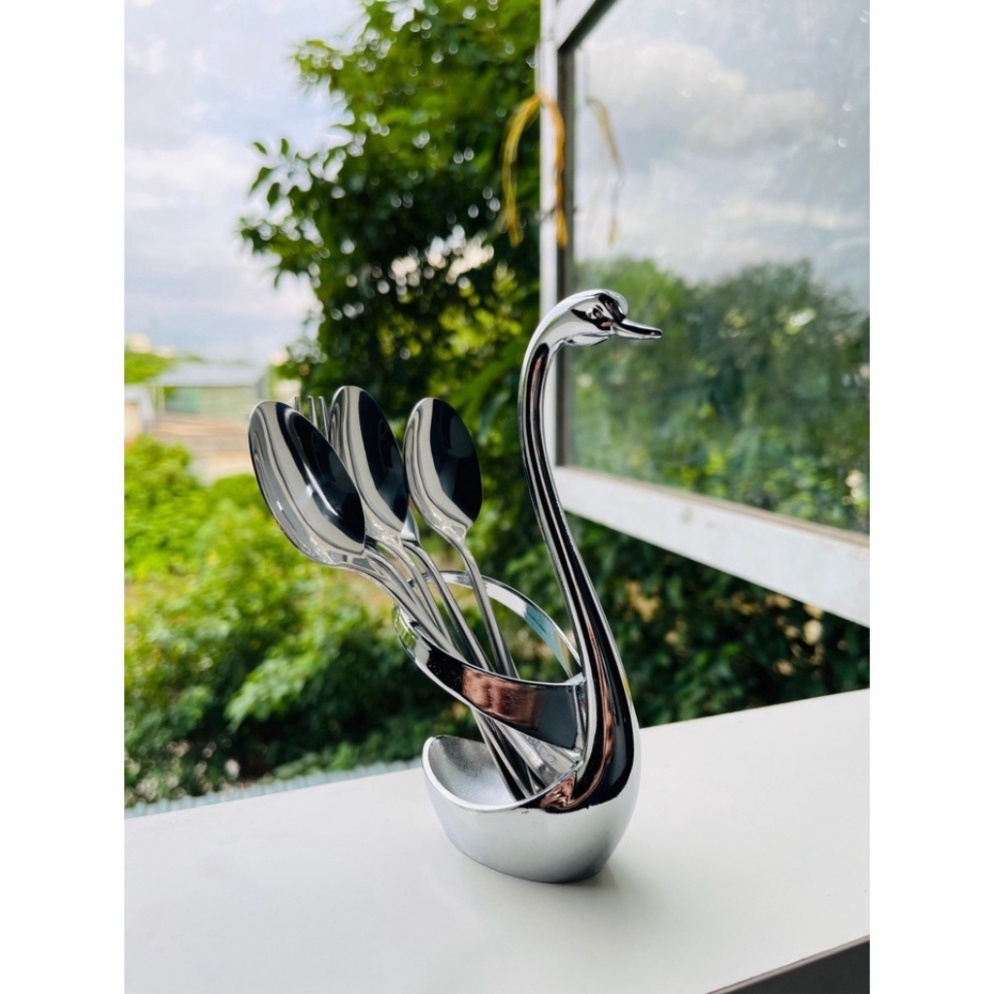 Bộ thìa dĩa inox cao cấp Thiên Nga sang trọng bàn tiệc - Chính hãng Rapido