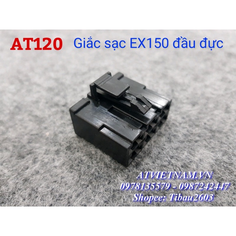GIẮC SẠC EX150 ĐEN ĐẦU ĐỰC  - AT120