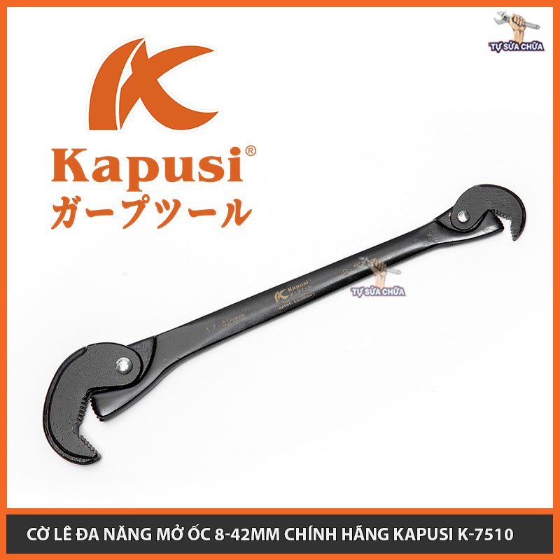 Cờ lê, Mỏ lết đa năng mở ốc 8-42mm chính hãng Kapusi K-7510, HÀNG CHUẨN LOẠI XỊN