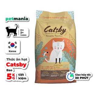 Bao 5kg Catsby thức ăn hạt cho mèo mọi lứa tuổi