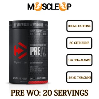 Preworkout Pre Wo Dymatize 20 serving - Hỗ trợ tăng sức mạnh