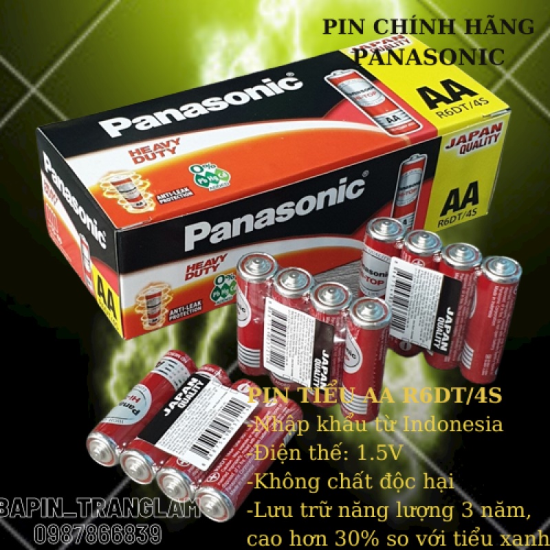Pin Panasonic Chính Hãng💥Sale Sập Sàn💥 Pin Tiểu Đỏ AA 1,5 V vỉ 4 viên